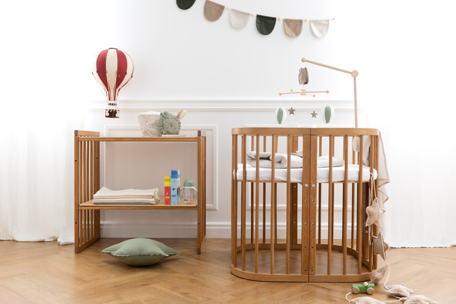 7 in 1 Oval Rectangular Evolving Cradle - Vintage