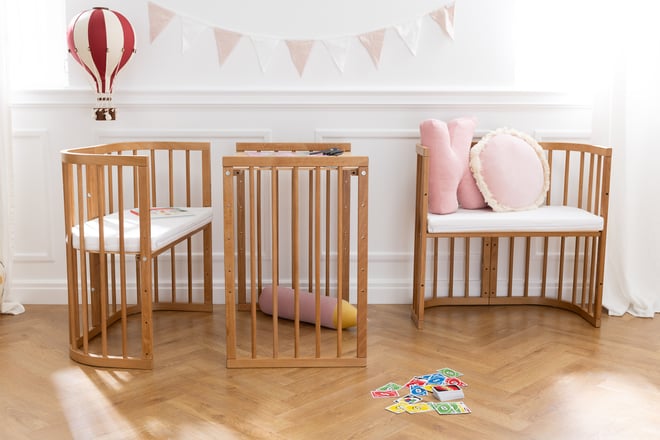 Cuna Evolutiva Rectangular 7 en 1 - Vintage