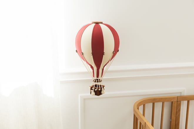 Bordeaux & Ecru Heißluftballon