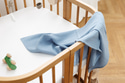 Lot de 2 Langes en Mousseline 75x75cm - Beige et Bleu