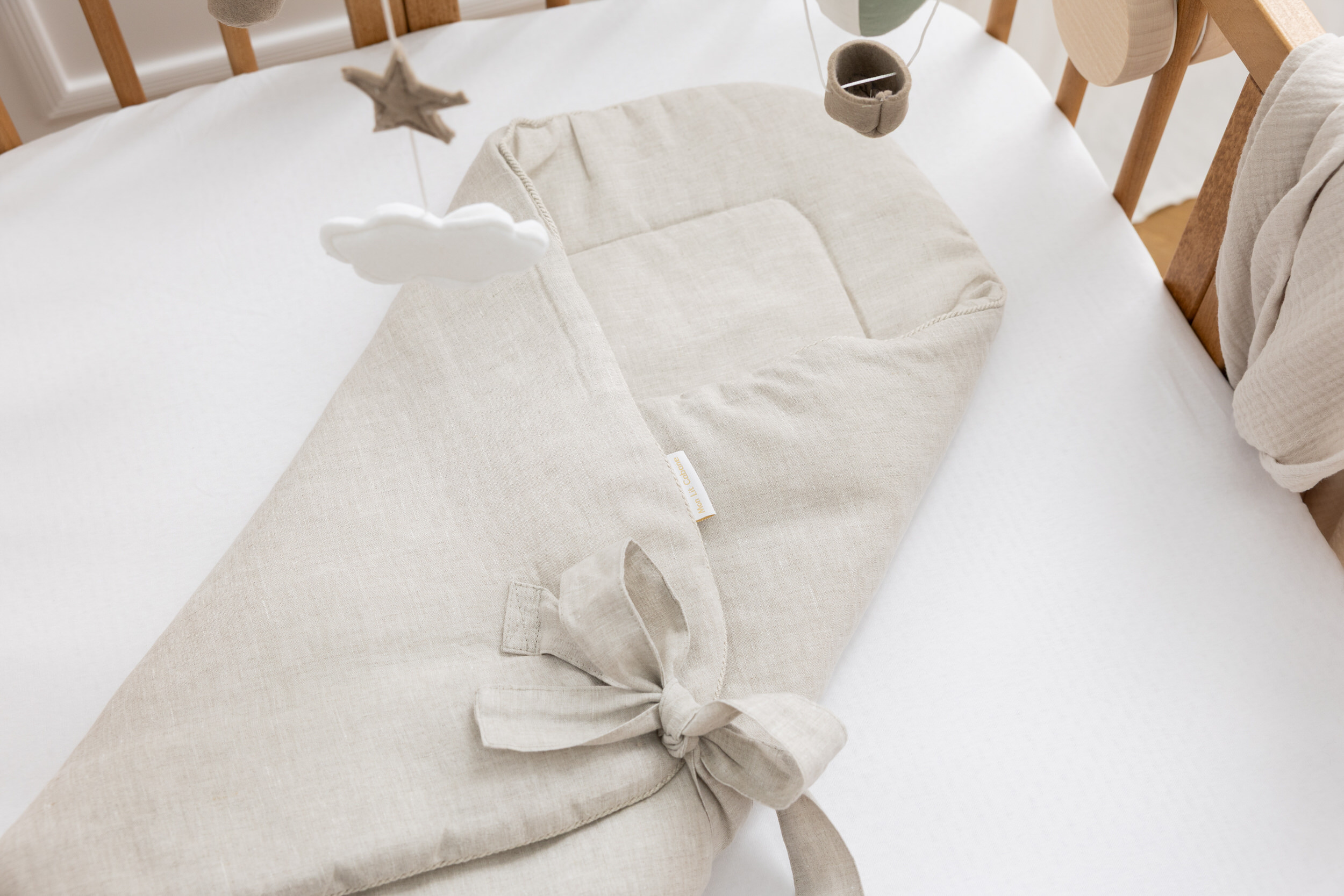 - Gigoteuse d'Emmaillotage en Lin Naturel - Naturel (Mon Lit Cabane) - Image 2