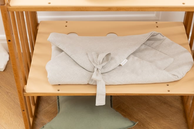 Babyschlafsack aus Leinen undMusselin - Natur