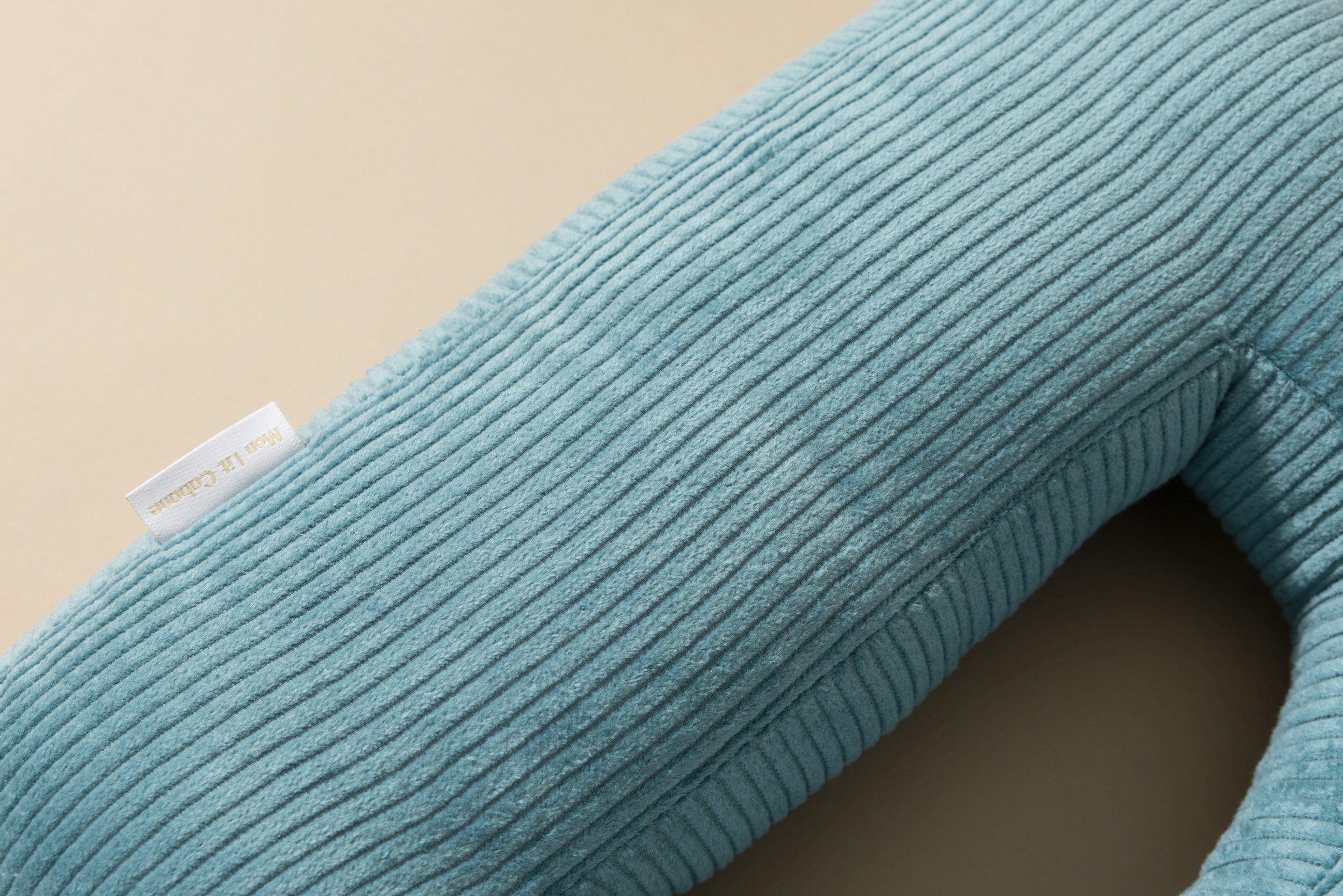 Coussin Lettre D - Velours Côtelé Bleu Coussin Lettre D - Velours Côtelé Bleu