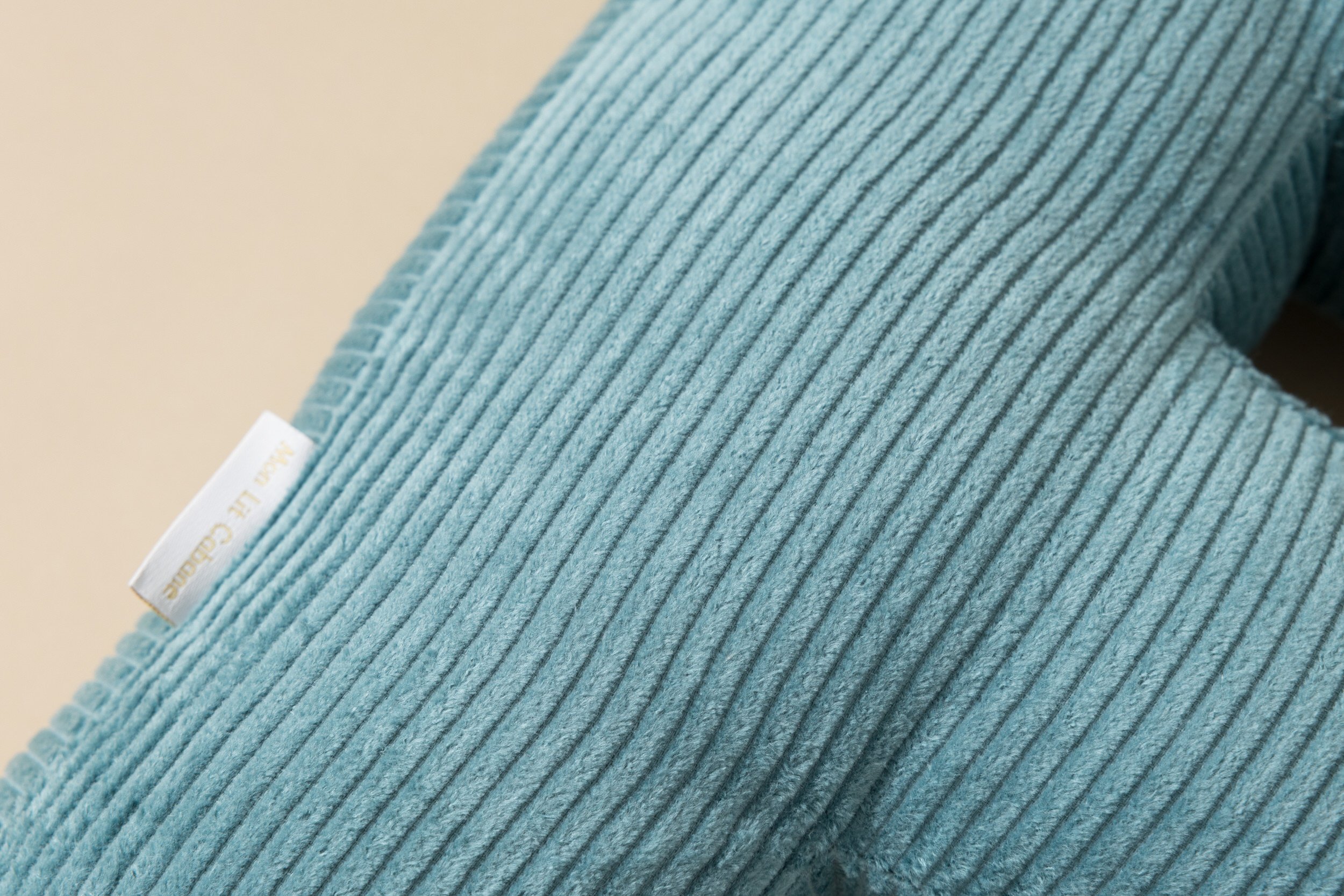 Letter Cushion F - Blue Corduroy Letter Cushion F - Blue Corduroy