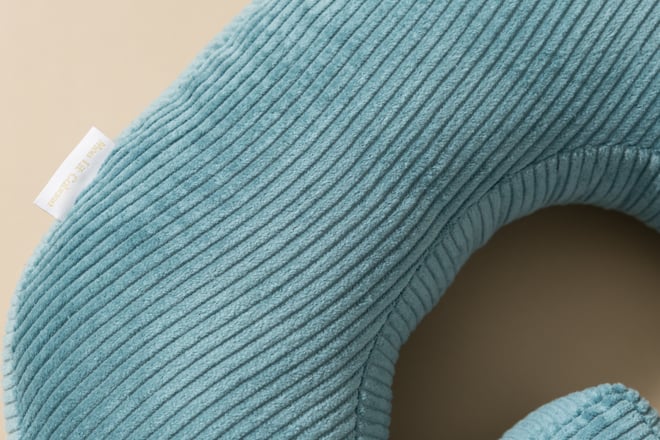Cuscino Lettera G - Velluto a Coste Blu