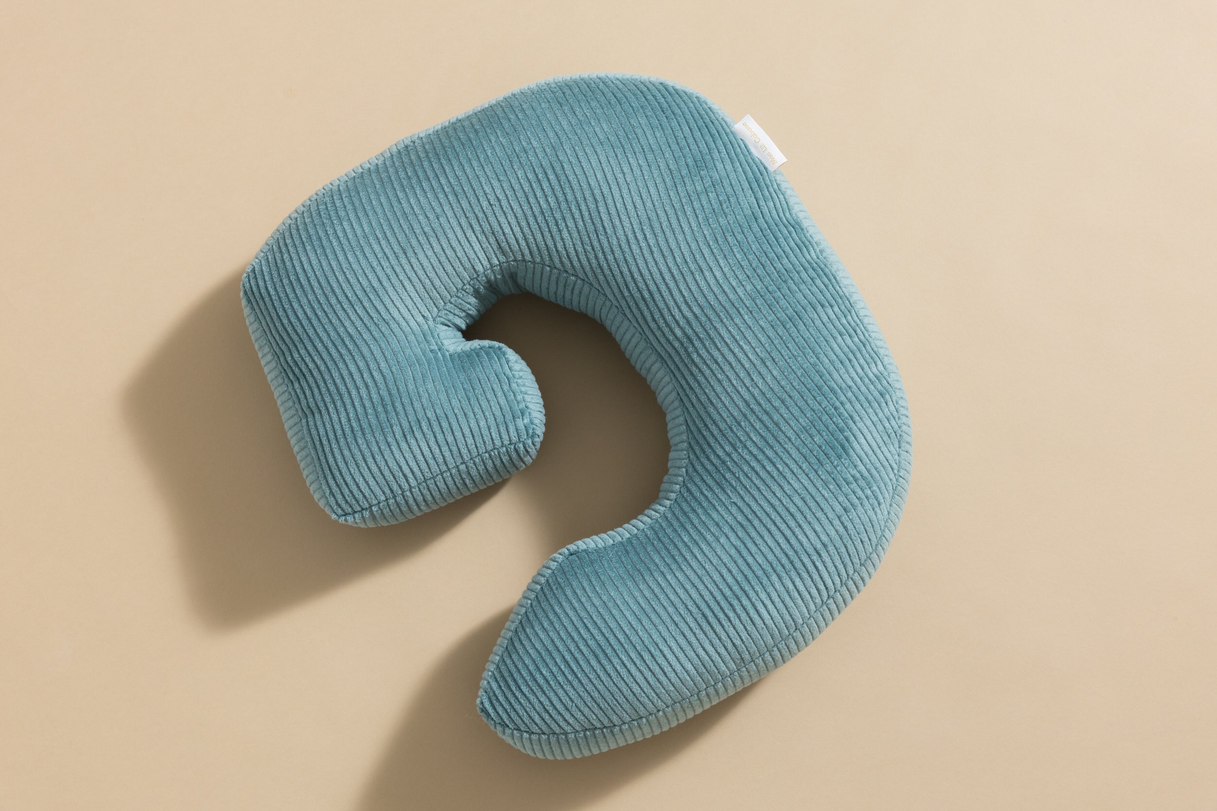 Coussin Lettre G - Velours Côtelé Bleu Coussin Lettre G - Velours Côtelé Bleu