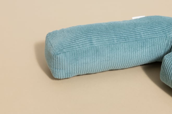 Letter Cushion J - Blue Corduroy