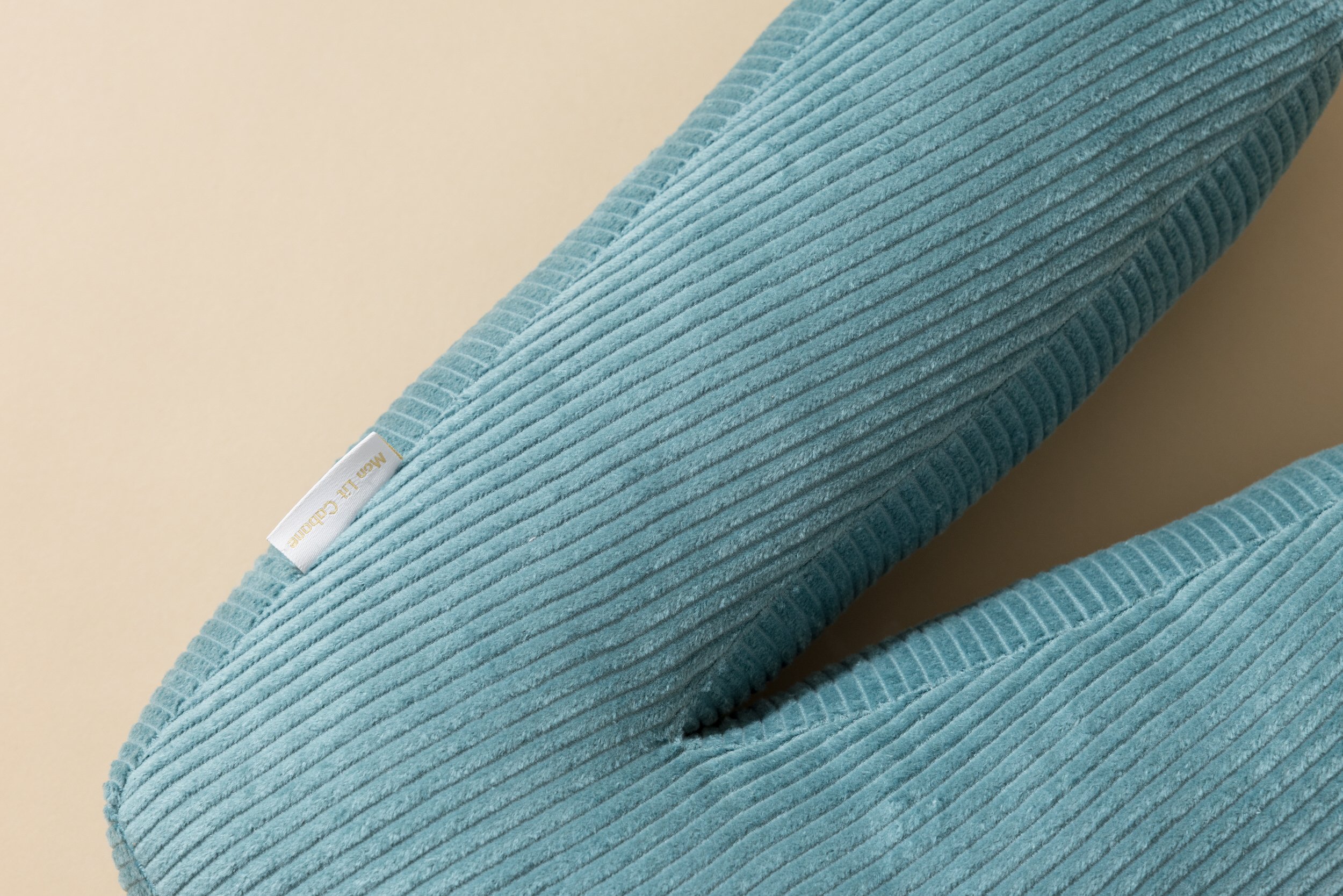 Letter Cushion V - Blue Corduroy Letter Cushion V - Blue Corduroy