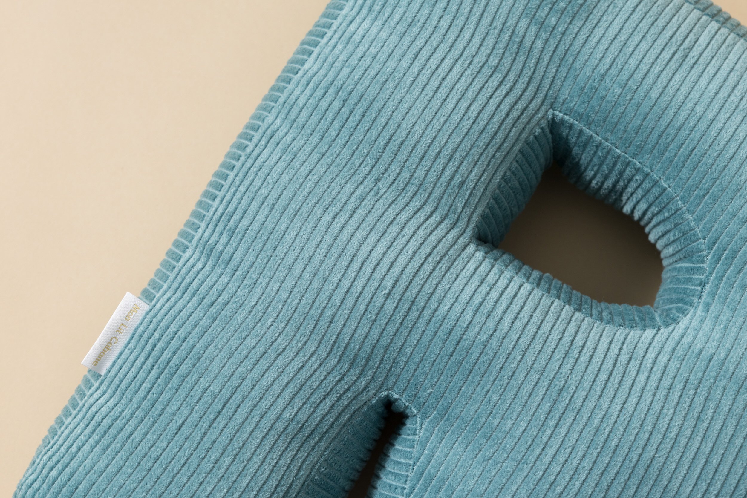 Letter Cushion R - Blue Corduroy Letter Cushion R - Blue Corduroy