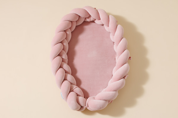 Cocoon-Babynestchen Geflochten Powder Pink