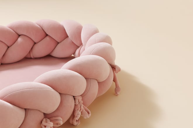 Redutor de Cama Powder Pink Trançado