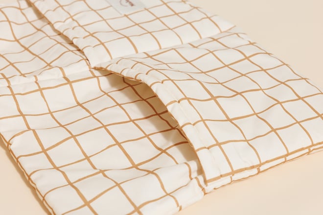 Tasca per letto - Vichy Caramel