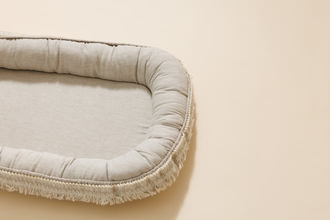 Boho Natural Linen Bed Reducer