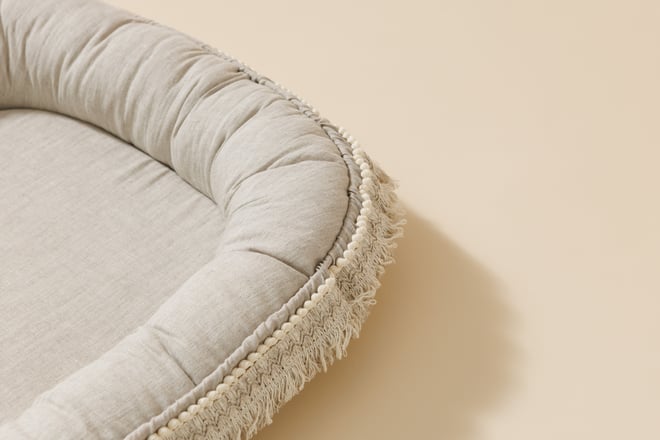 Boho Natural Linen Bed Reducer