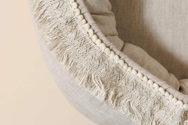 Boho Natural Linen Bed Reducer