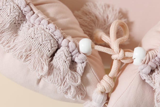 Réducteur de Lit Boho Rose Poudré