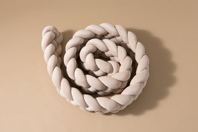 Beige Bed Bumper - 4 Ropes