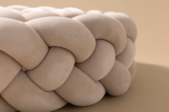 Beige Bed Bumper - 4 Ropes