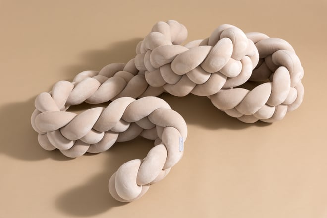Beige Bed Bumper - 4 Ropes
