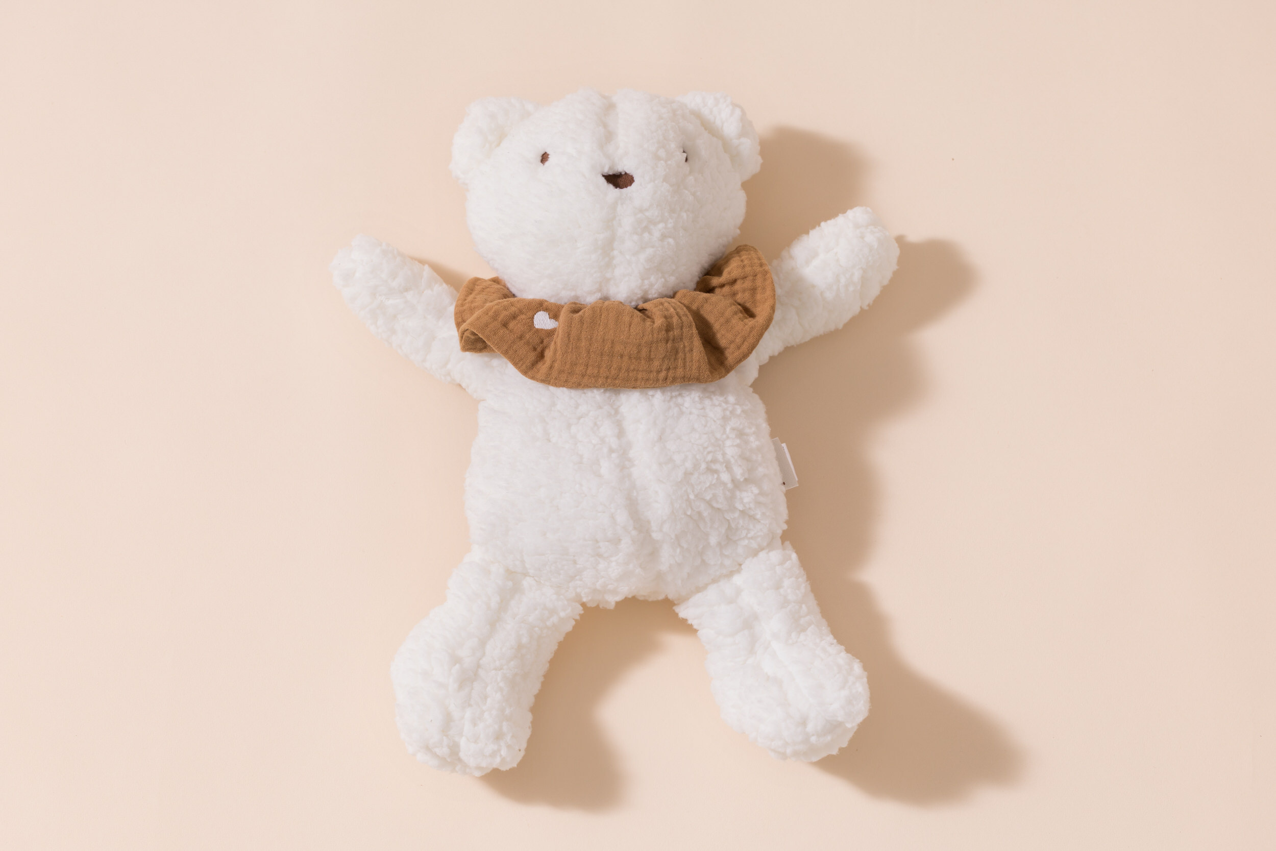 Mon Lit Cabane - - Doudou Bouclé Teddy Écru - Blanc
