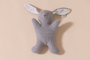 Doudou Conejito Gris de Algodón Orgánico