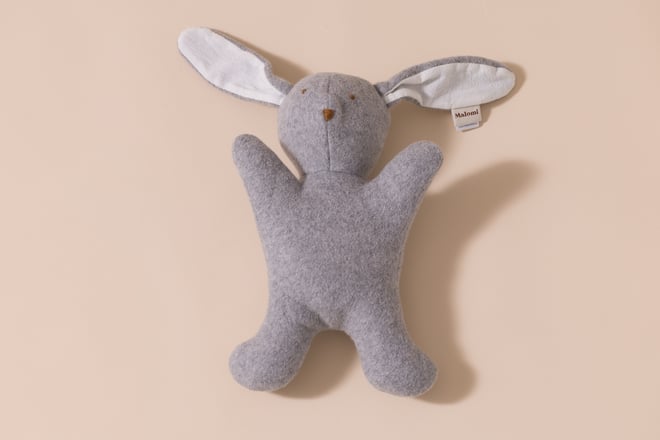 Doudou Coelhinho Cinzento em Algodão Orgânico