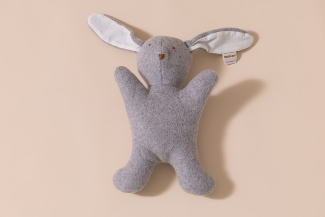 Doudou Conejito Gris de Algodón Orgánico