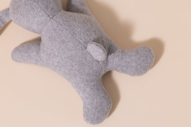 Doudou Lapin Gris en Coton Bio