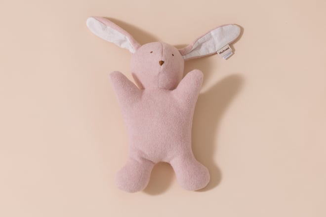 Doudou Coelhinho Rosa em Algodão Orgânico