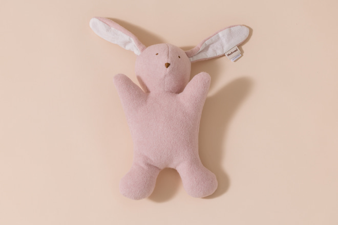 Doudou Coelhinho Rosa em Algodão Orgânico