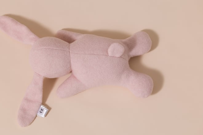 Doudou Coelhinho Rosa em Algodão Orgânico