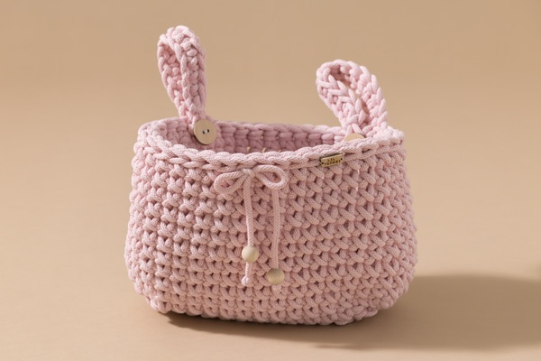 Gehäkelte Aufbewahrungsbeutel - Pink