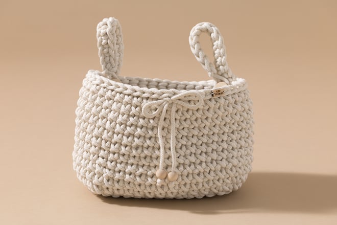Bolsa de Almacenamiento de ganchillo - Natural