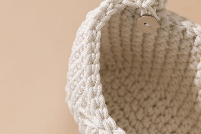 Pochette de Rangement en Crochet- Naturel