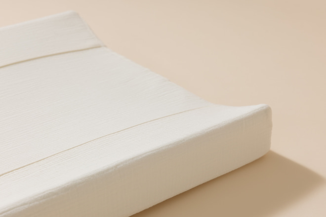 Matelas à Langer en Mousseline Crème