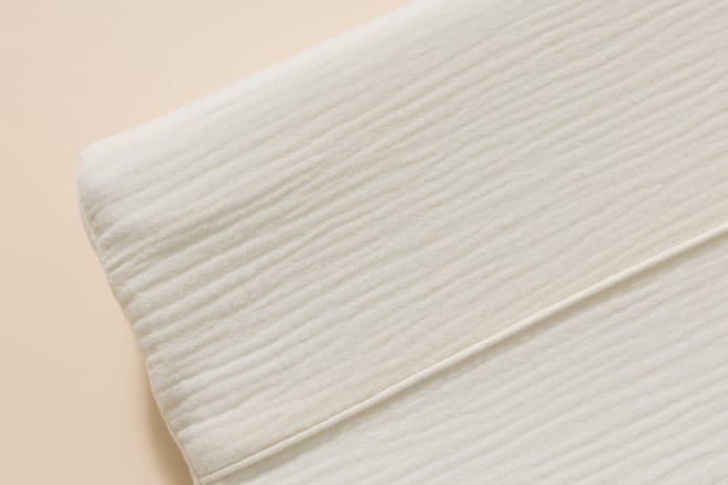 Matelas à Langer en Mousseline Crème