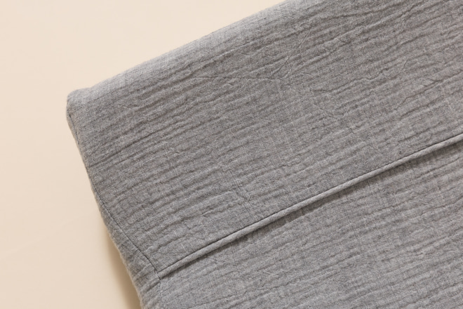 Matelas à Langer en Mousseline Gris