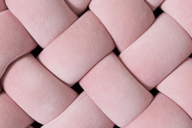 Geflochtene Matratze Rosa