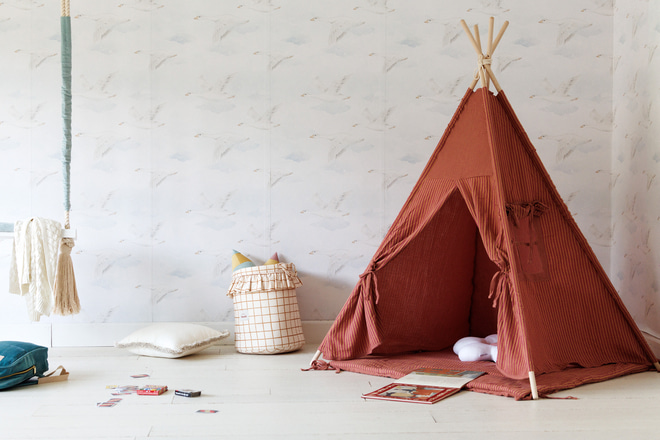 Coussin Boho à Franges Beige