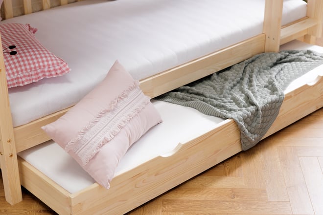 Coussin Rectangulaire à Franges Boho Rose Poudré