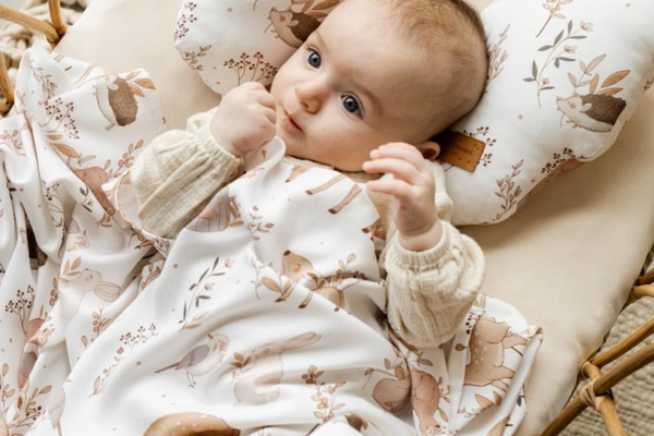 Muselina de bambú XL Forest Friends Beige