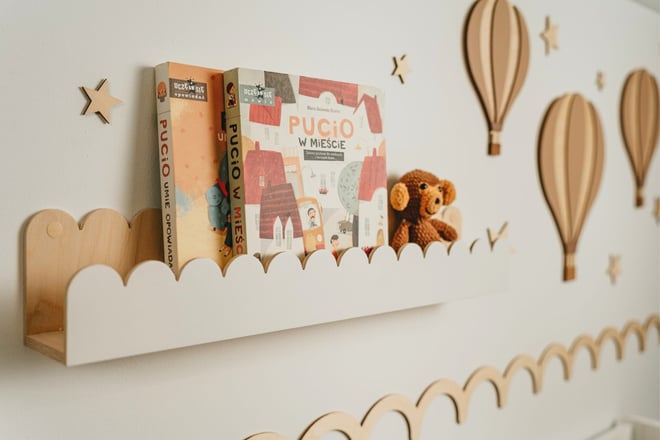 Set of 2 Cloud Shelves - White