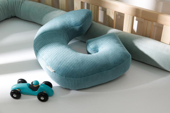 Cuscino Lettera G - Velluto a Coste Blu