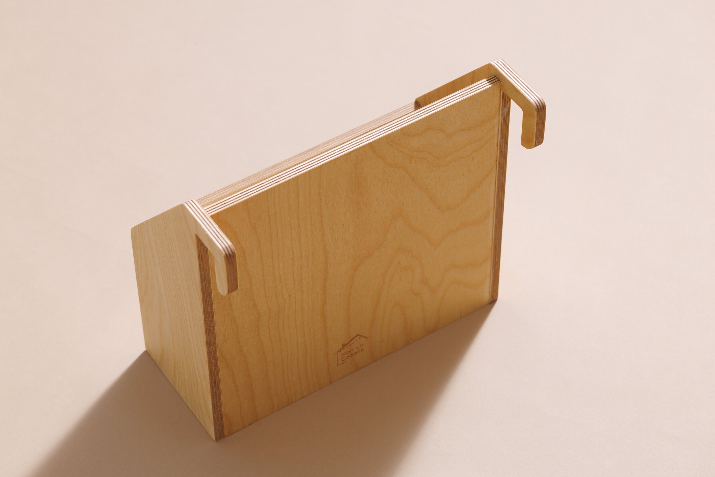 Wooden Bedside Organiser - Natural Wooden Bedside Organiser - Natural