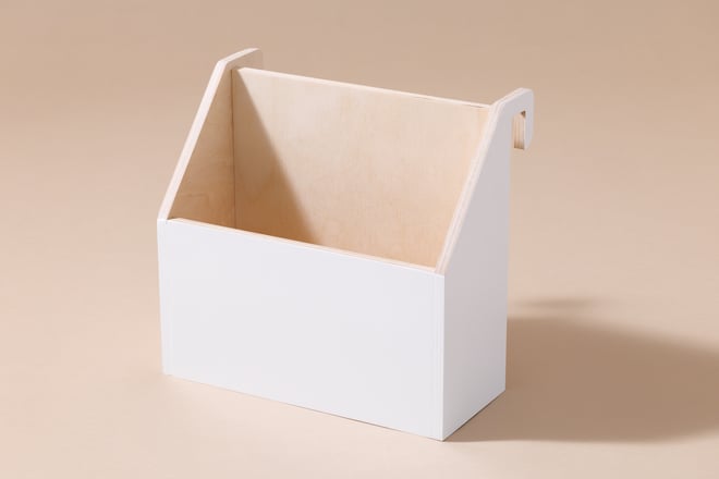 Porte Livres en Bois - Blanc