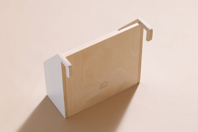 Porte Livres en Bois - Blanc