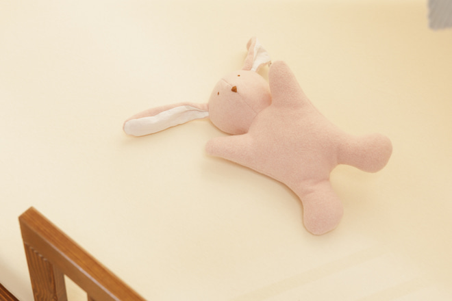 Doudou Conejito Rosa de Algodón Orgánico