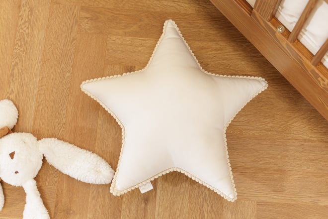 Almofada Estrela Boho Baunilha