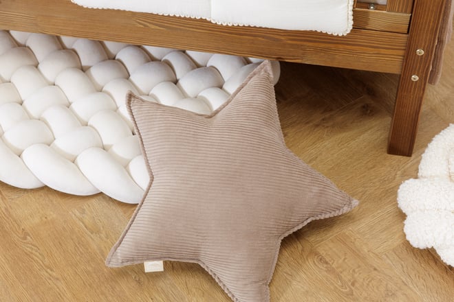 Cappuccino Star Corduroy Cushion