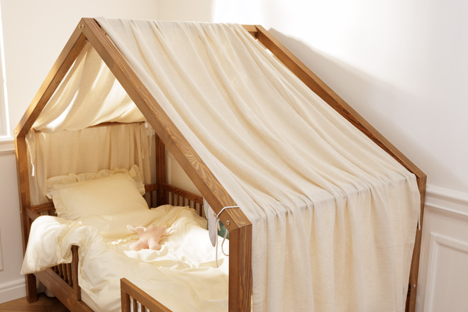 Hausbett-Himmel - Vanille - Modell DK